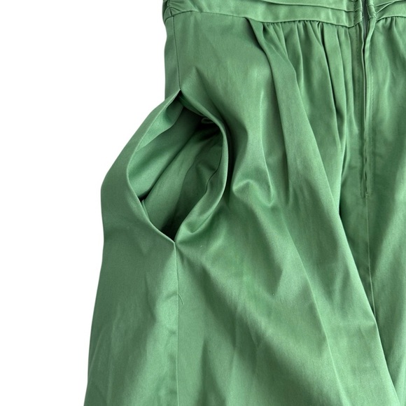 DAVI’S BRIDAL Green Strapless Bridesmaids Ruched A-line Mini Dress Size 8 - Picture 4 of 9